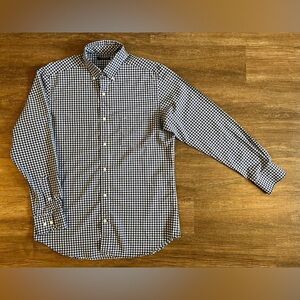 Tailorbyrd Black and White Gingham Button Down Shirt